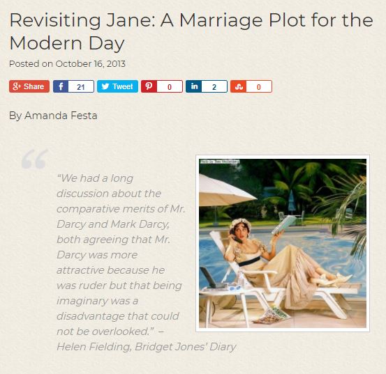 Revisiting Jane: A Marriage Plot for the Modern&nbsp;Day