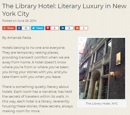 The Library Hotel: Literary Luxury in New York&nbsp;City